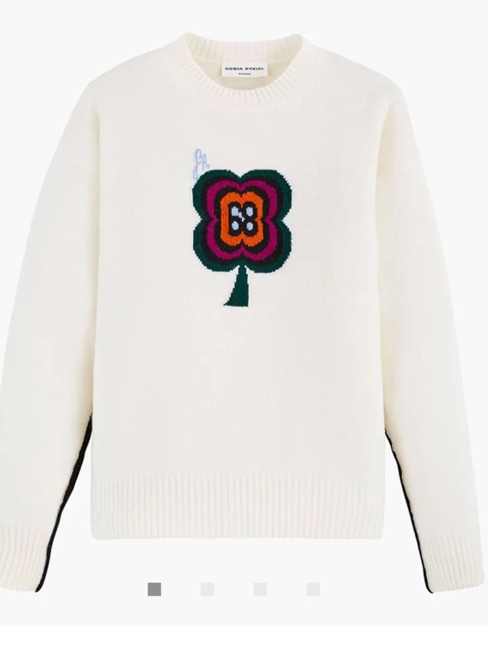 SONIA RYKIEL
White Cashmere/Wool Flower Jumper